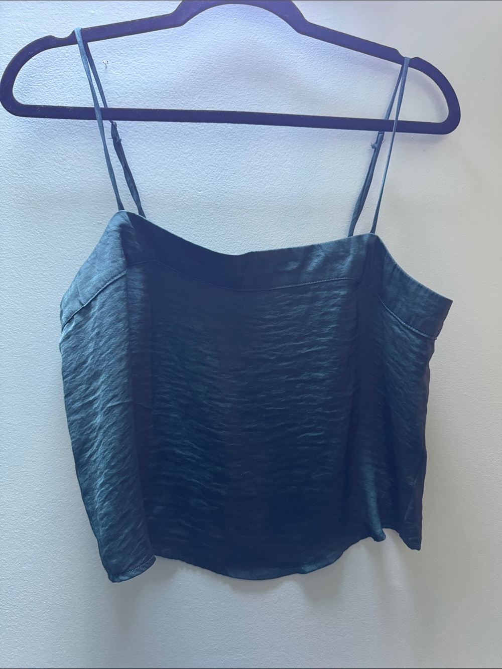 Kendall & Kylie teal Satin Spaghetti Strap Cami